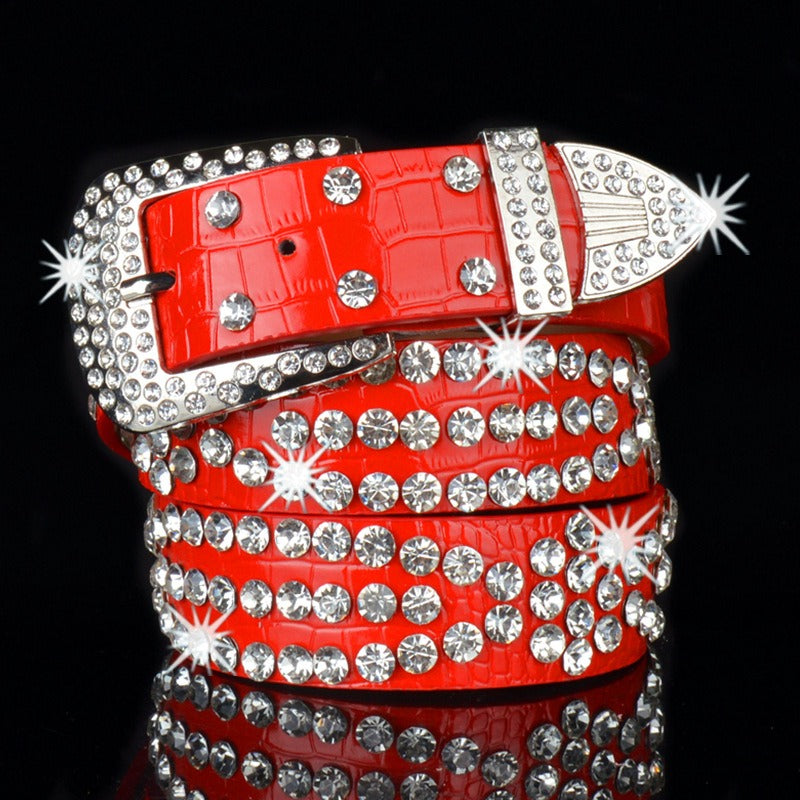 Women's Rhinestone Statement Belt