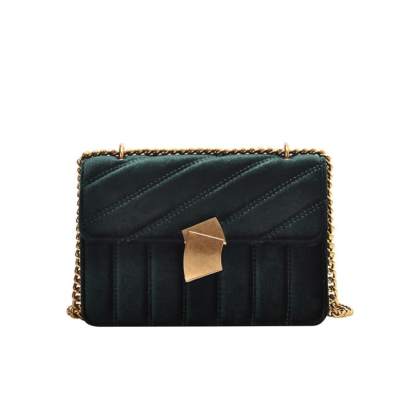 Vintage Velvet Chain Shoulder & Evening Clutch Bag