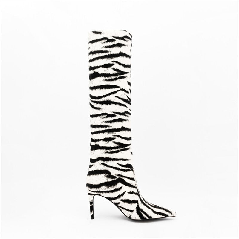 Pointed Toe Knee-High Boots