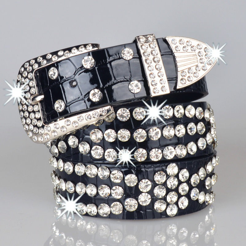 Women's Rhinestone Statement Belt