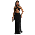 Sapphire Tassel Strapless Maxi Dress