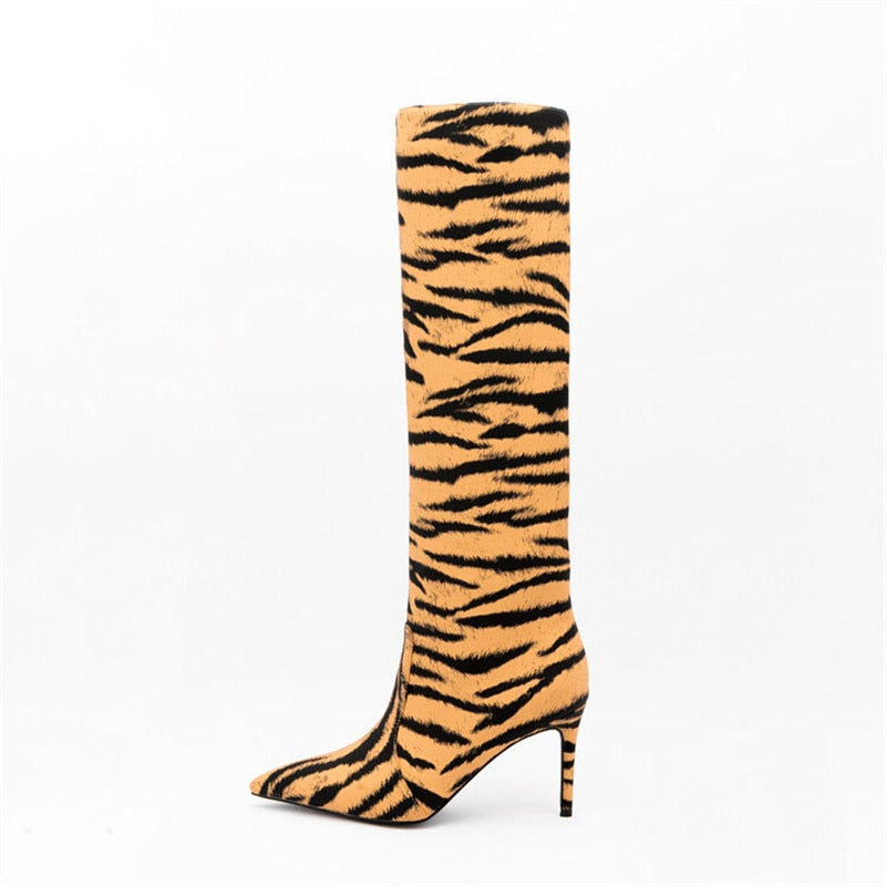 Pointed Toe Knee-High Boots
