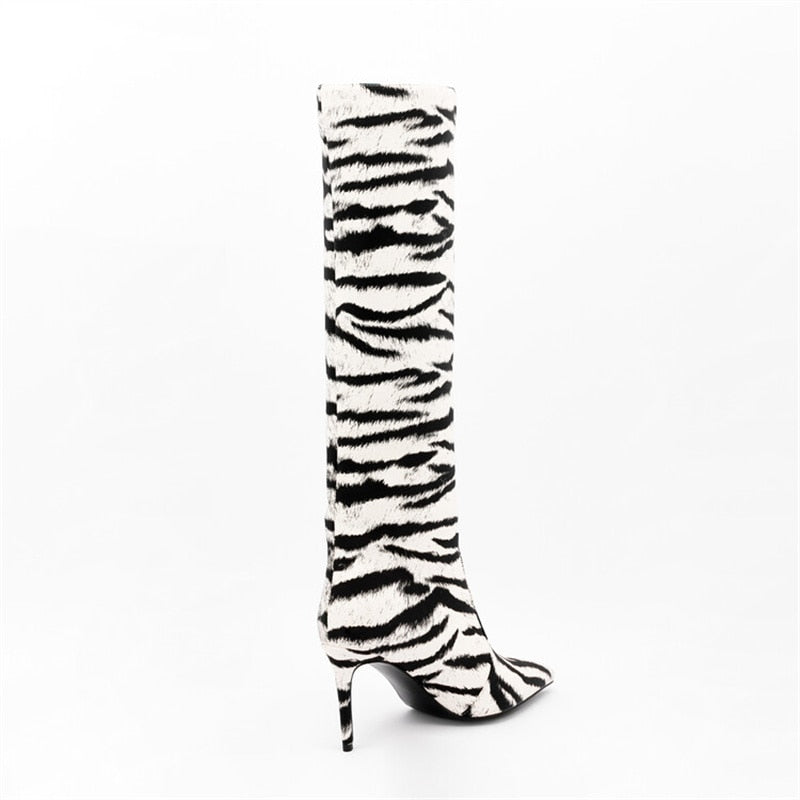 Pointed Toe Knee-High Boots