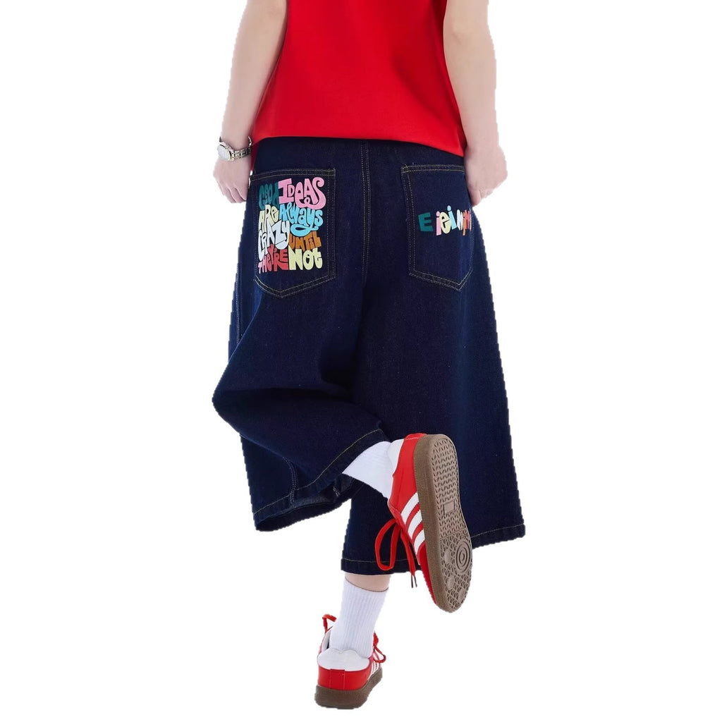 Dark Blue Denim Shorts for Women