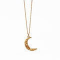 Vintage Gold Moon Pendant Necklace
