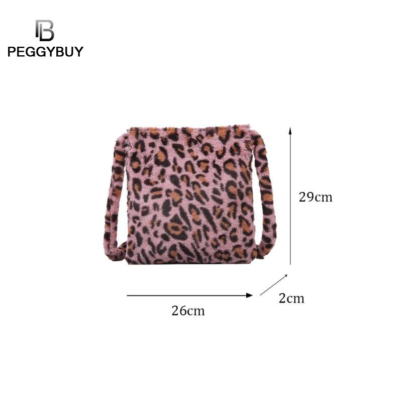 Leopard Plush Shoulder Bag