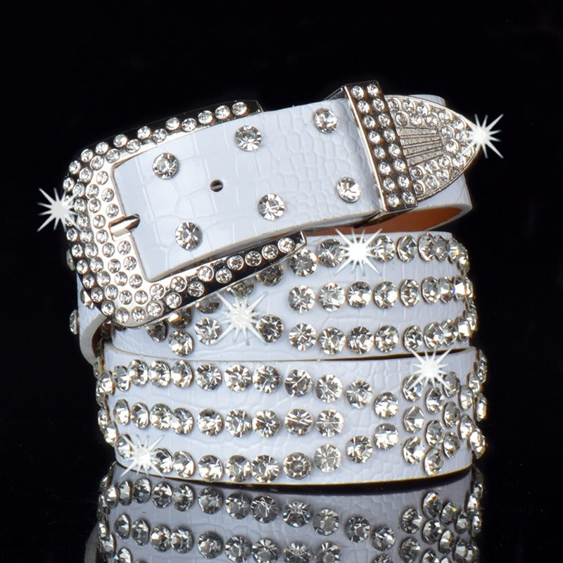 Women's Rhinestone Statement Belt