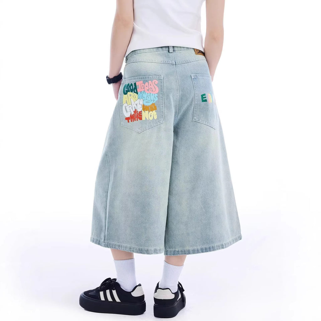 Dark Blue Denim Shorts for Women