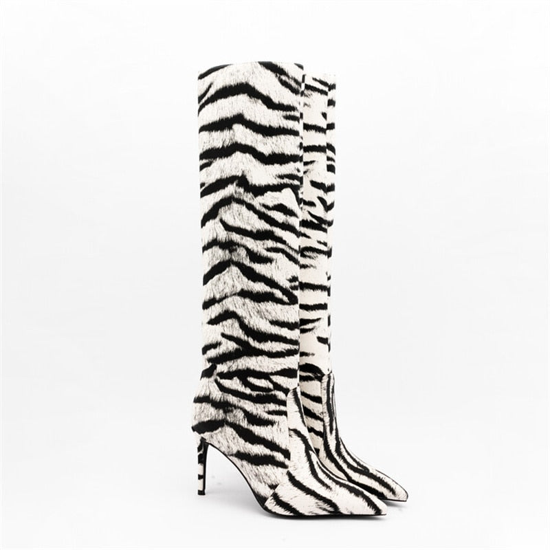 Pointed Toe Knee-High Boots