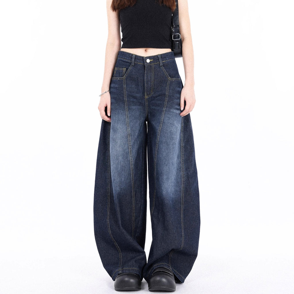 Sapphire Edge Wide-Leg Pants