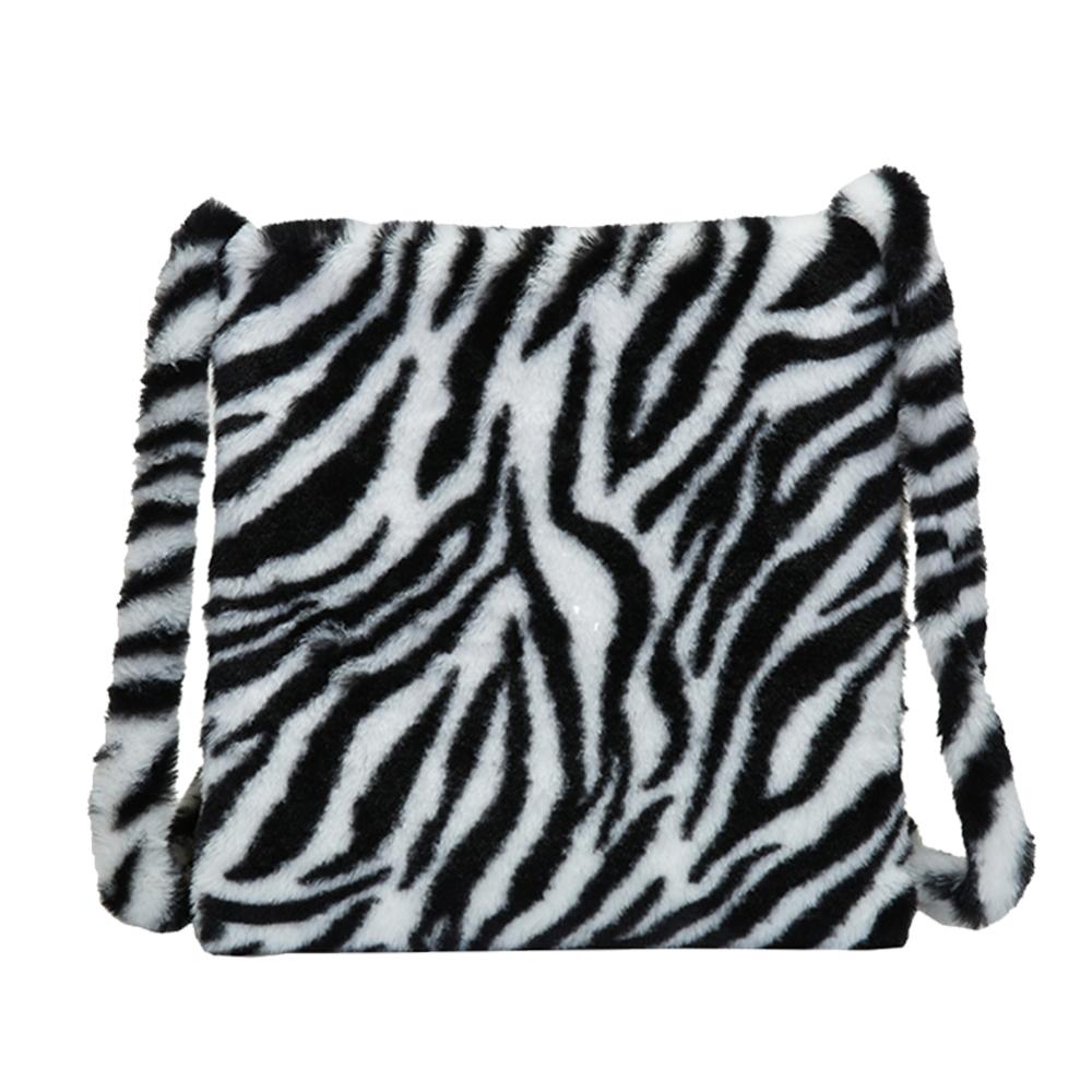 Leopard Plush Shoulder Bag