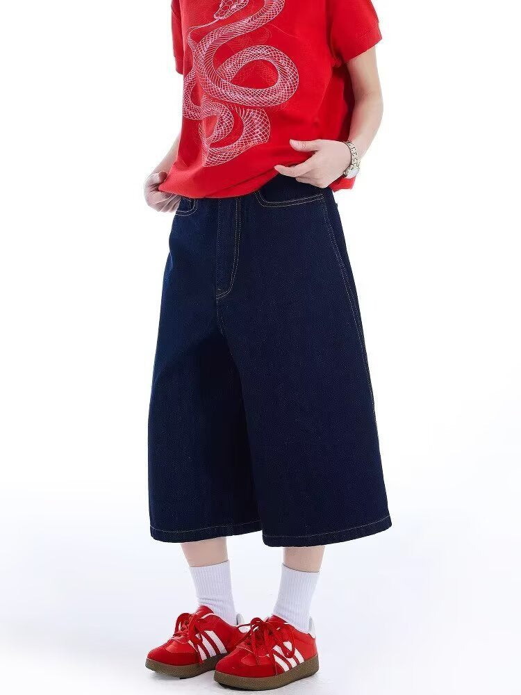 Dark Blue Denim Shorts for Women