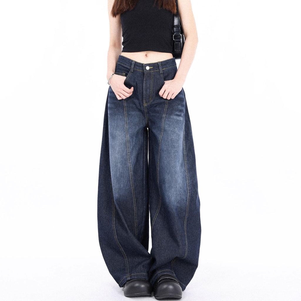 Sapphire Edge Wide-Leg Pants