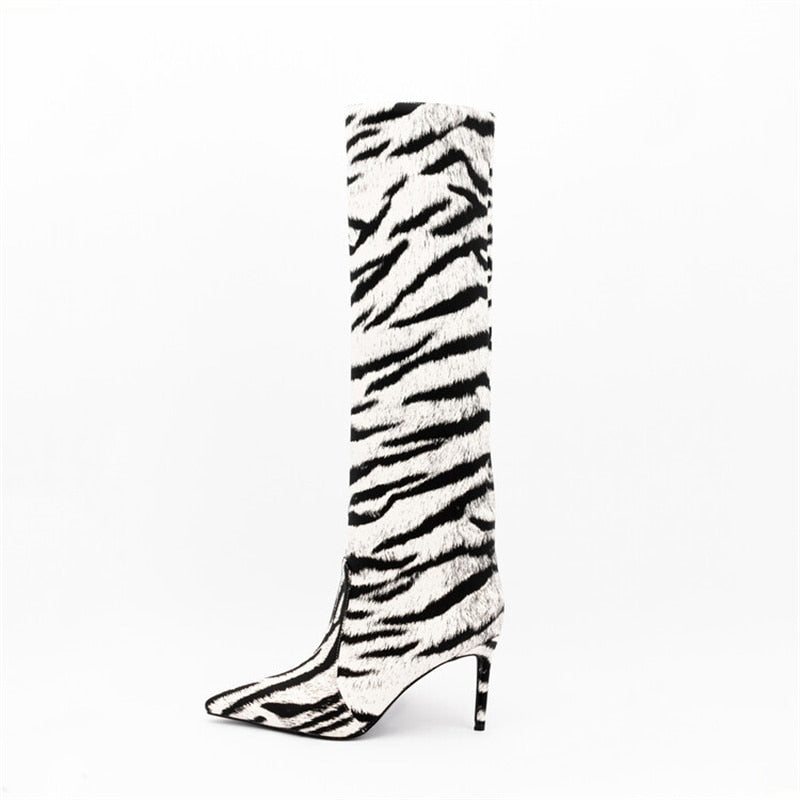Pointed Toe Knee-High Boots