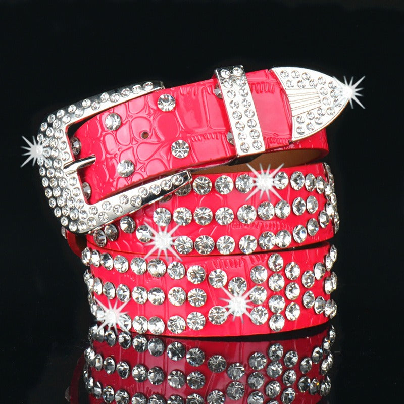 Women's Rhinestone Statement Belt