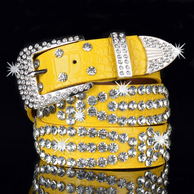 Women's Rhinestone Statement Belt